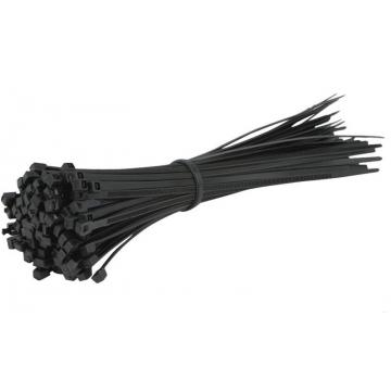 Set 100 Coliere Plastic Negru Jmt 100x2.5mm
