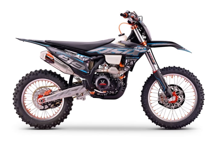Motocicleta Cross Enduro Asix XT99 450cc, negru-albastru