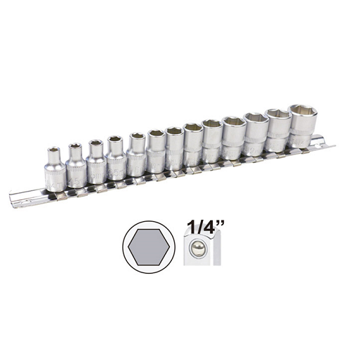 Set Tubulare 1/4" Hexagonale JBM, 13 buc, 4-14 mm