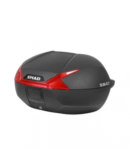 Top Case SHAD SH47 Negru/Roșu - Spațiu Optim