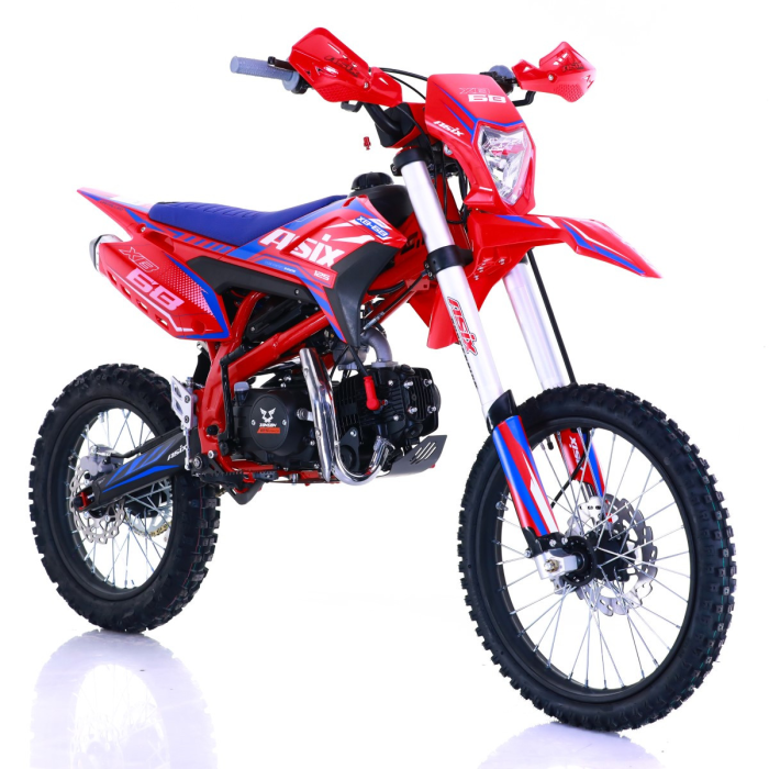 Motocicleta Enduro Asix XB68 125cc, rosu albastru