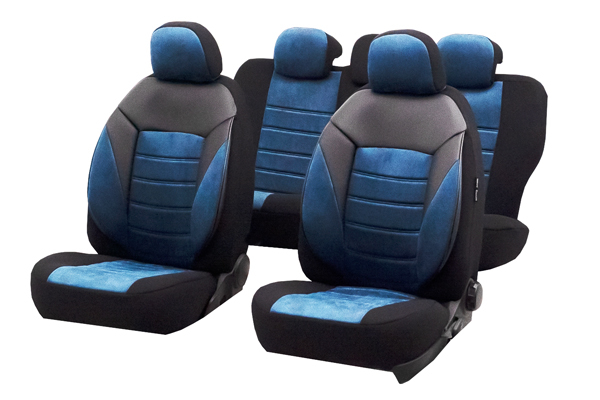 Set Huse Scaun Diamond Albastru Umbrella, compatibil AIRBAG