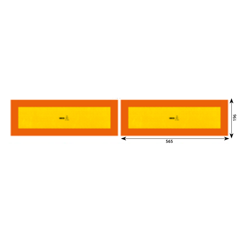 Set 2 placute reflectorizante HICO 565x196 mm aluminiu