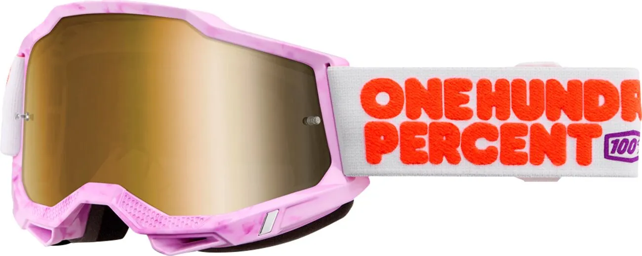 Ochelari cross 100% Accuri 2 Hundreds, lentila oglinda aurie