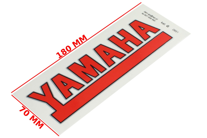 Autocolant Yamaha rosu Roy - accesoriu cadru si suspensie