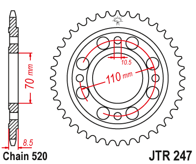 Pinion Spate JT 36 Dinti pentru Honda CB400/CM400