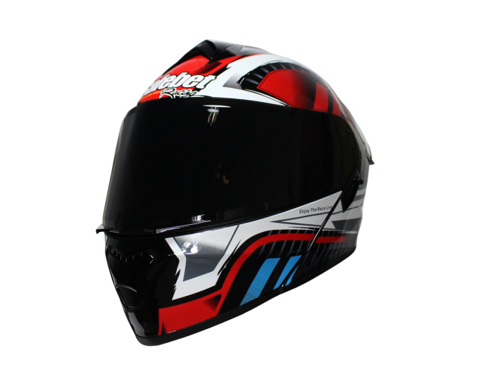 Casca moto rabatabila Safebet HF-130 Z62-R, Negru-Rosu, XXL