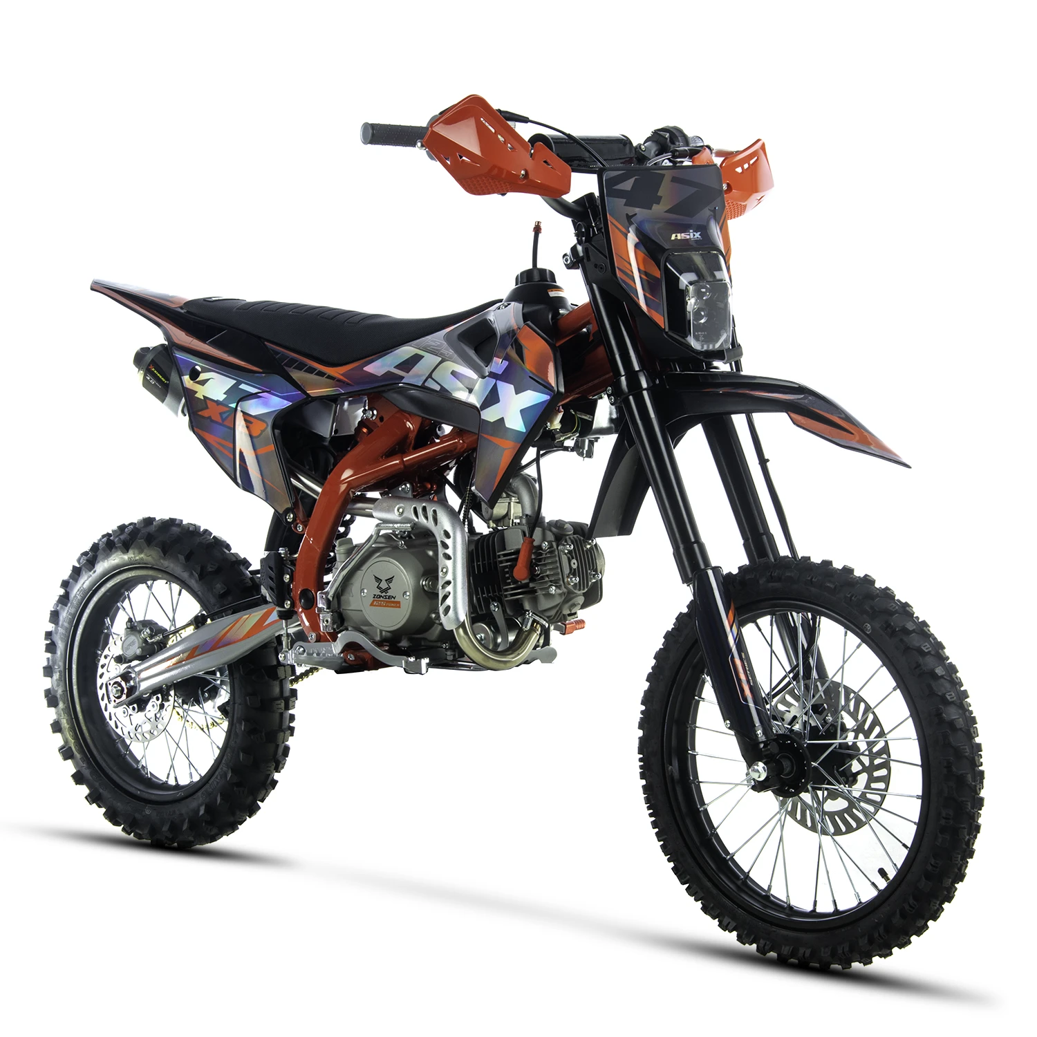 Motocicleta Enduro Asix XB47 125cc, negru-roșu