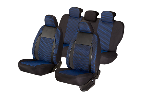 Set huse scaun Elegance albastru Umbrella, compatibile AIRBAG