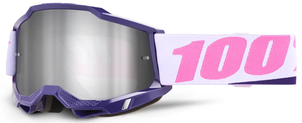 Ochelari ATV Cross 100% Accuri 2 Yumiko, lentila oglinda argintie