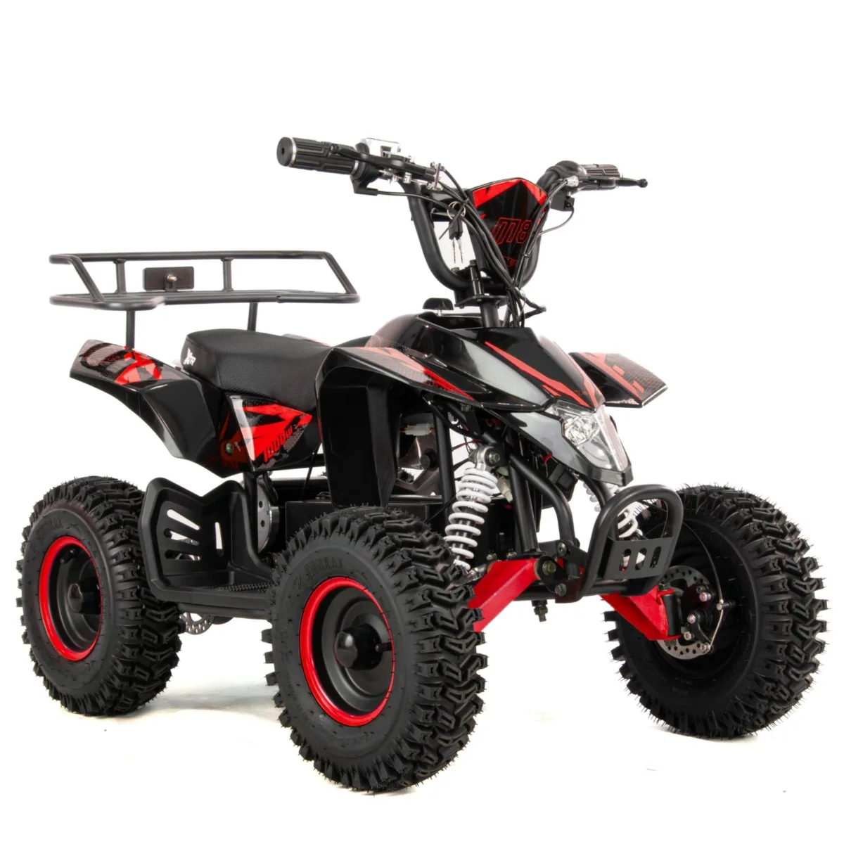 ATV electric copii XTR E-M8 800W, negru-rosu, off-road