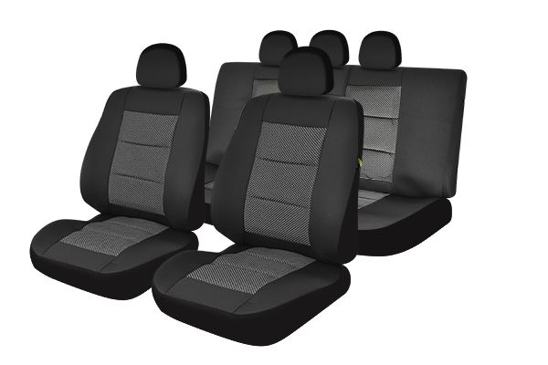 Set Huse Scaun Premium Lux Negru Umbrella, compatibil AIRBAG
