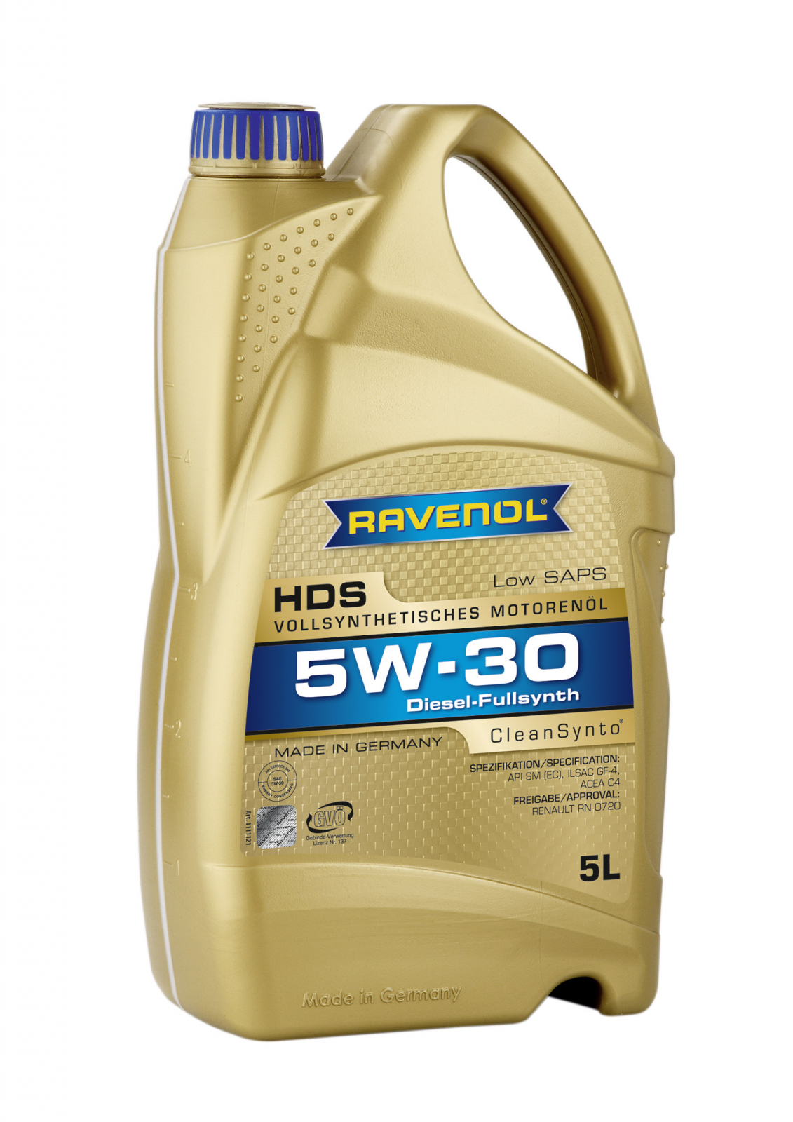 Ulei motor Ravenol HDS 5W-30 5L, sintetic Low SAPS pentru diesel