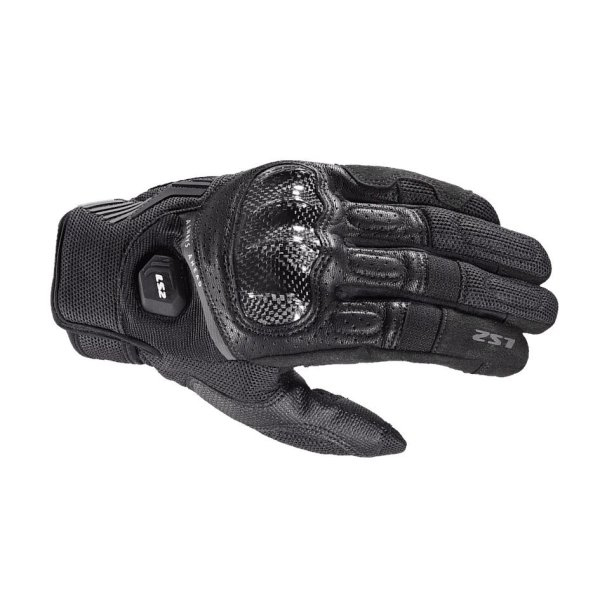 Manusi moto LS2 Atom Man negru 2XL cu fibra de carbon