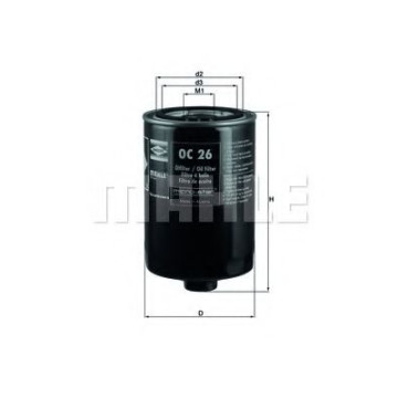 Filtru ulei MAHLE ORIGINAL OC 26 Protecție