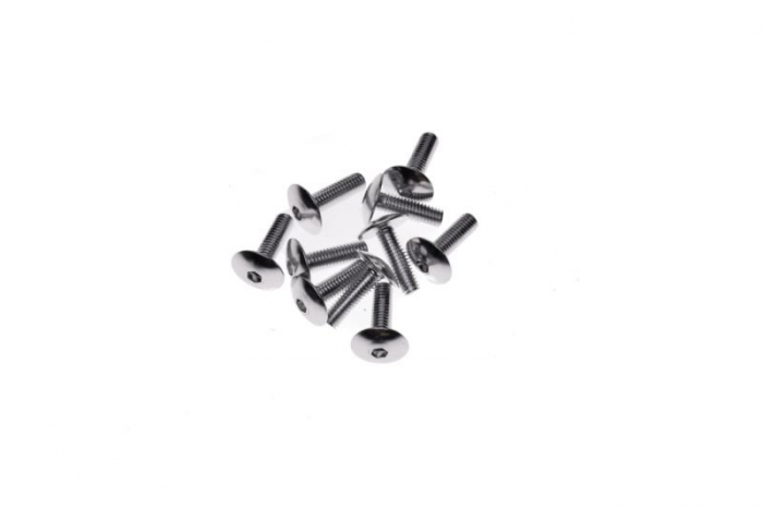 Set 10 șuruburi aluminiu Wmx 6x20 argintiu