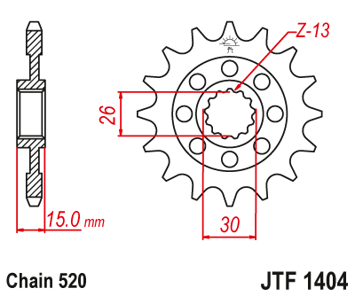 Pinion ESJOT 17 dinți BMW S1000RR 50-32159S