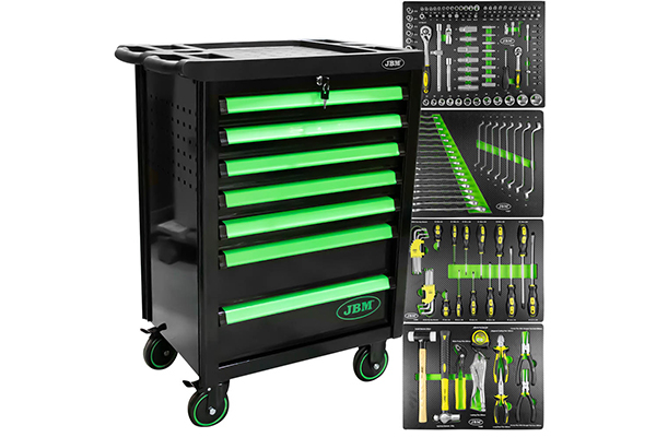 Banc de Scule 7 Sertare Echipat 172 piese JBM Verde