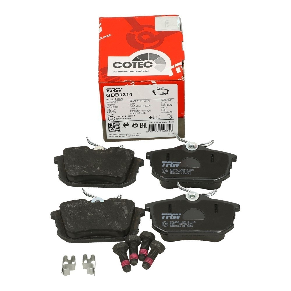 Set Placute Frana TRW GDB1314 - Siguranță