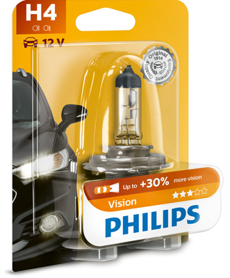 Bec Auto H4 Philips 60/55W Vision - Iluminat Superior