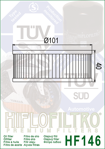 Filtru Ulei Hiflofiltro Yamaha HF146 | Calitate Germană - imagine 2
