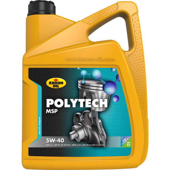 Ulei motor Kroon Oil PolyTech MSP 5W-40 5L, full sintetic