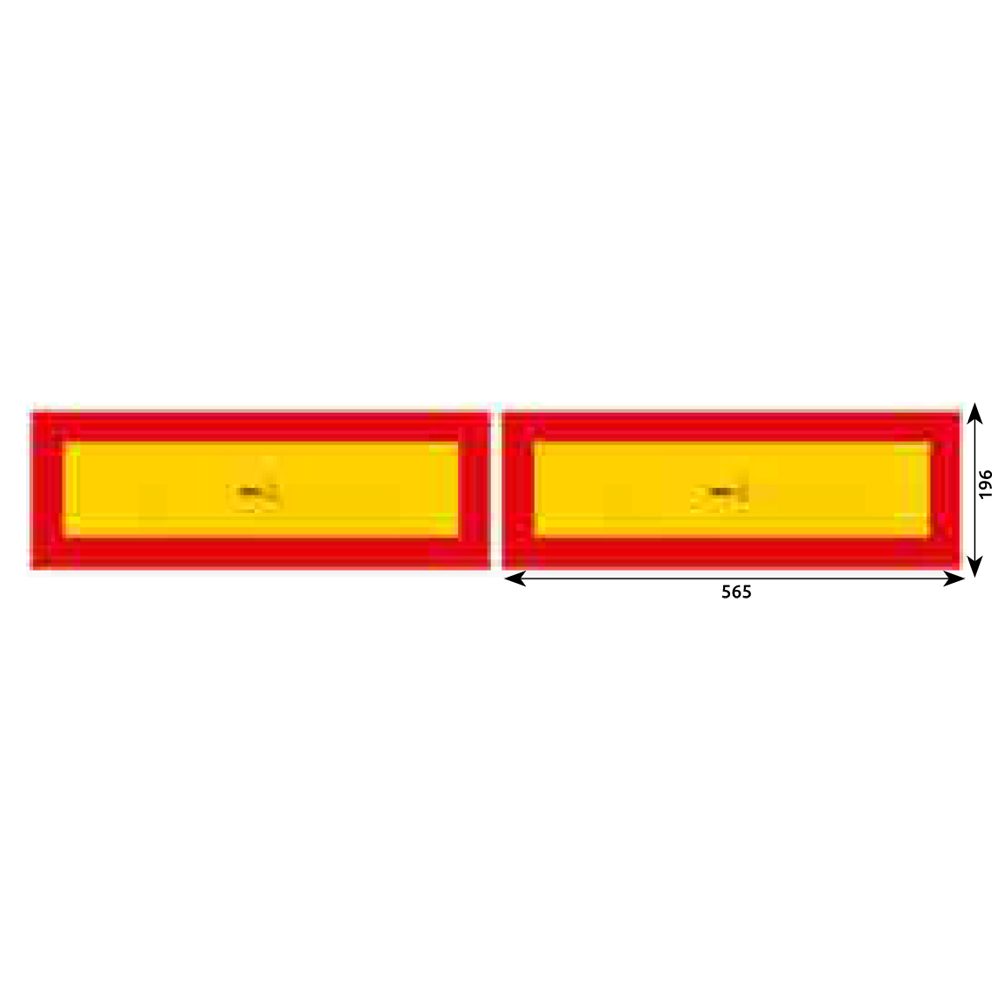 Set 2 Placute Reflectorizante Hico 565x196 mm Aluminiu