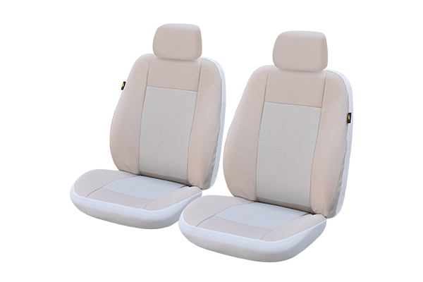 Huse scaun fata Lux bej Umbrella - Set 2 buc, compatibile AIRBAG