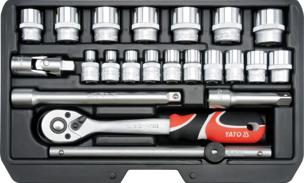 Trusă Tubulară Yato 3/8", 22 Piese Profesională