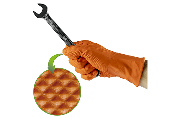 Manusi Nitril Orange Jbm Marimea L 7.0, 100 Bucati