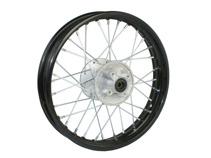 Roata spate cross 125cc 1.85x12 Roy, negru, butuc model vechi