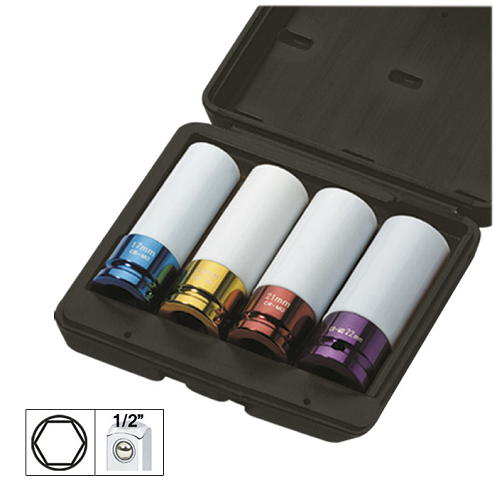 Set 4 Tubulare Impact 1/2" Extractie Roti JBM