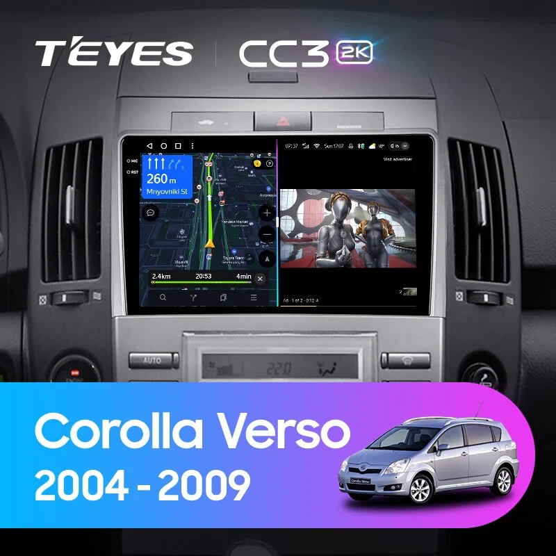 Teyes CC4 PRO Navigatie AI Toyota Verso QLED 9.5"