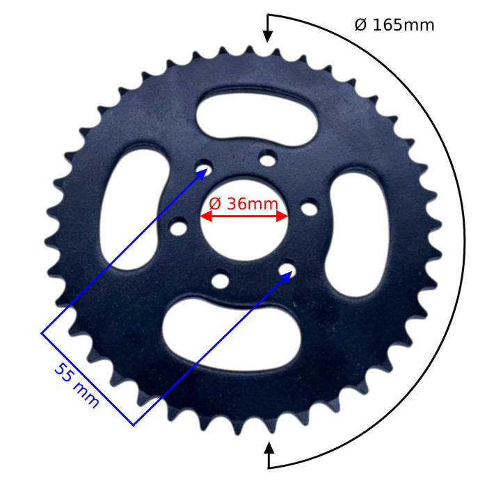 Pinion transmisie spate Xtr Buggy Asix 125cc, pas 428, 40z