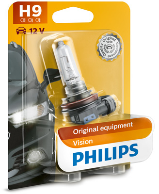 Bec H9 Philips Vision, Luminozitate Superioară - imagine 2