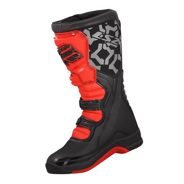 Cizme Cross Enduro LS2 Raptor, negru rosu, marime 42
