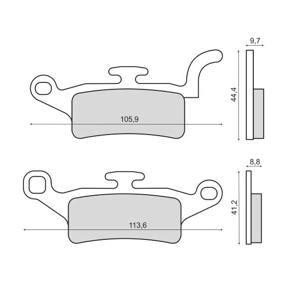 Placute Frana Rms Yamaha YW 125 BWS - Siguranță