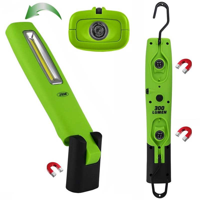 Lanterna Magnetică Portabilă JBM 300 Lm cu Bază Articulată