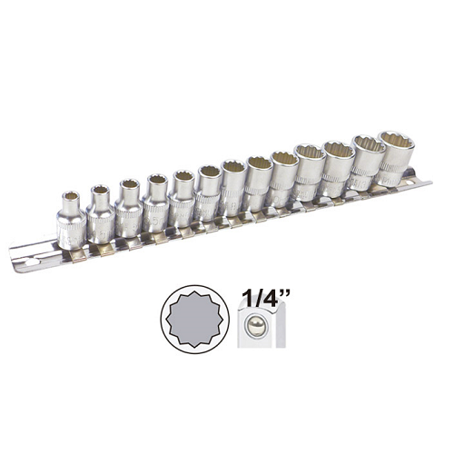 Set Tubulare Inelare 1/4" JBM, 13 buc, 4-14mm