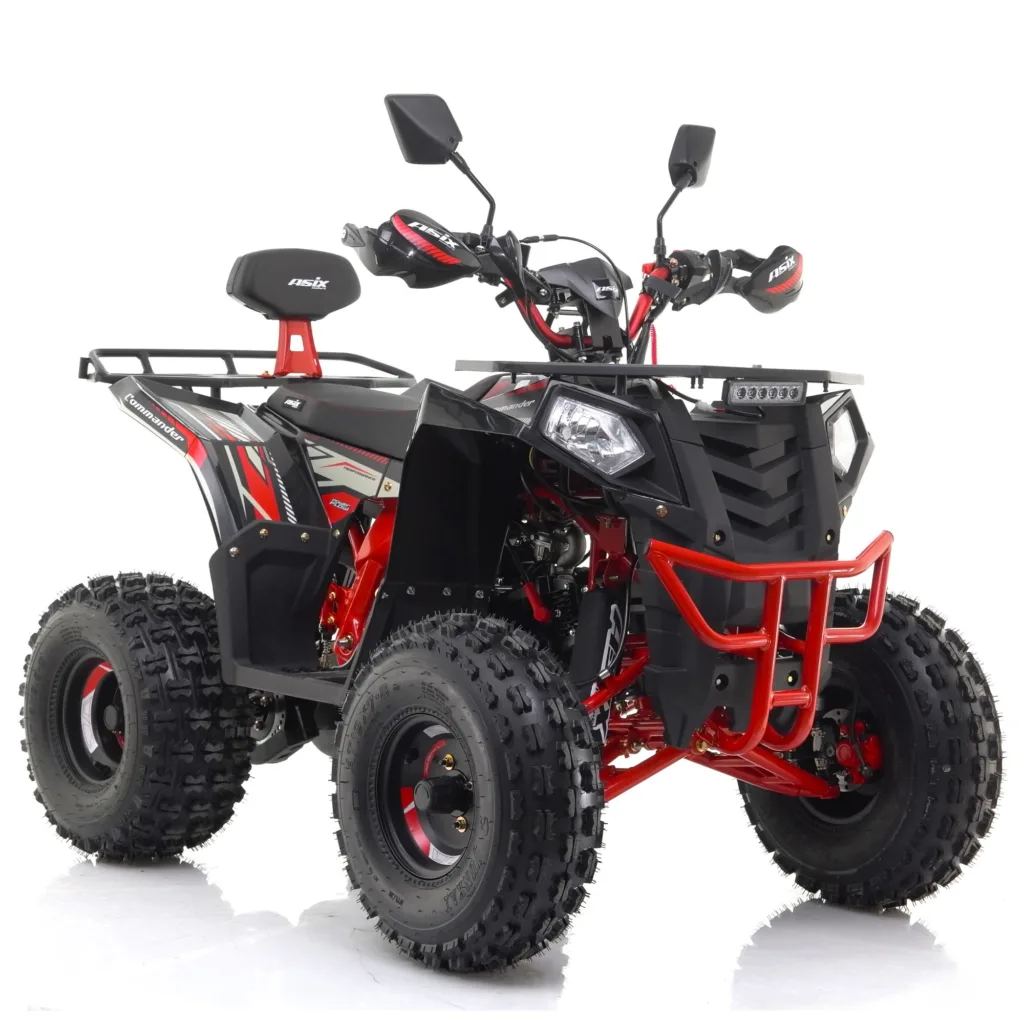 ATV Asix Comander 125cc, negru-roșu, 8" + 1+1 viteze