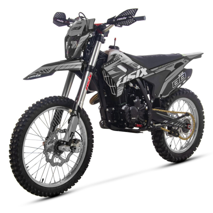 Motocicleta Cross Enduro Asix XB88 A3, 250cc, negru/gri