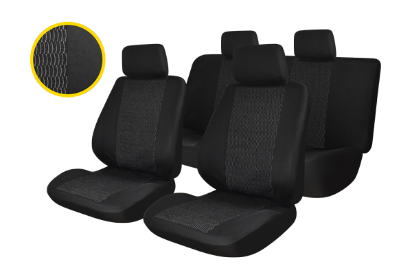 Set huse scaun Traffic Negru 007 Profiller, universale