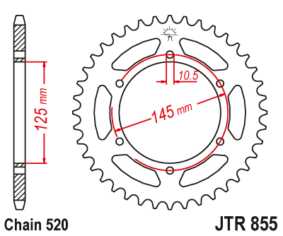 JT Pinion Spate JTR855 47 Dinti MT03 - Rezistență Premium