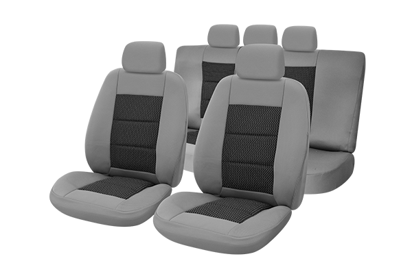 Set Huse Scaun Premium Lux Gri Umbrella, compatibile AIRBAG