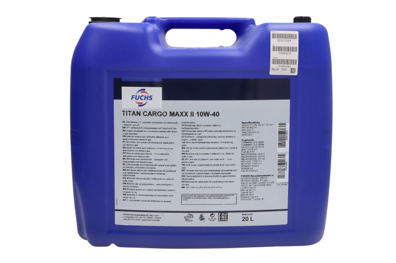 FUCHS TITAN 10W40 - Protecție Motor Camioane