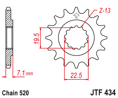 JT Pinion Fata 15 Dinti - Durabilitate Superioara