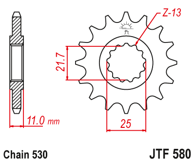 Pinion Fata JT JTF580 - Performanță și Durabilitate