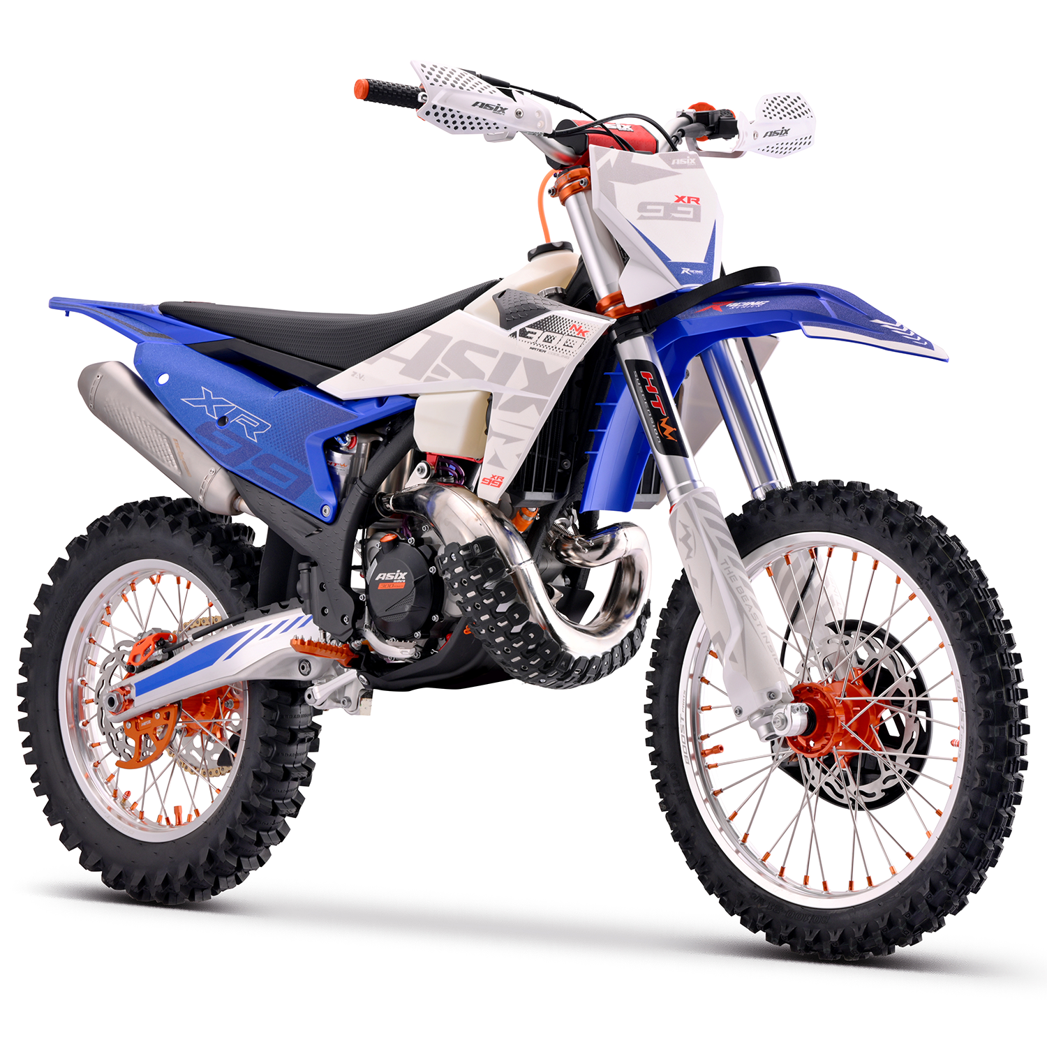 Motocicleta Cross Enduro Asix XR99 300cc, 2T, albastru-alb