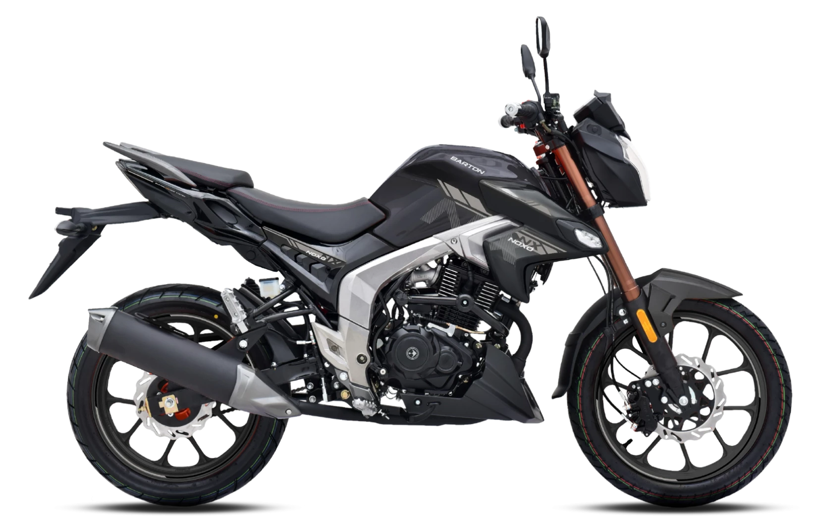 Motocicleta Barton Motors Noxo 125cc, negru gri, racire aer