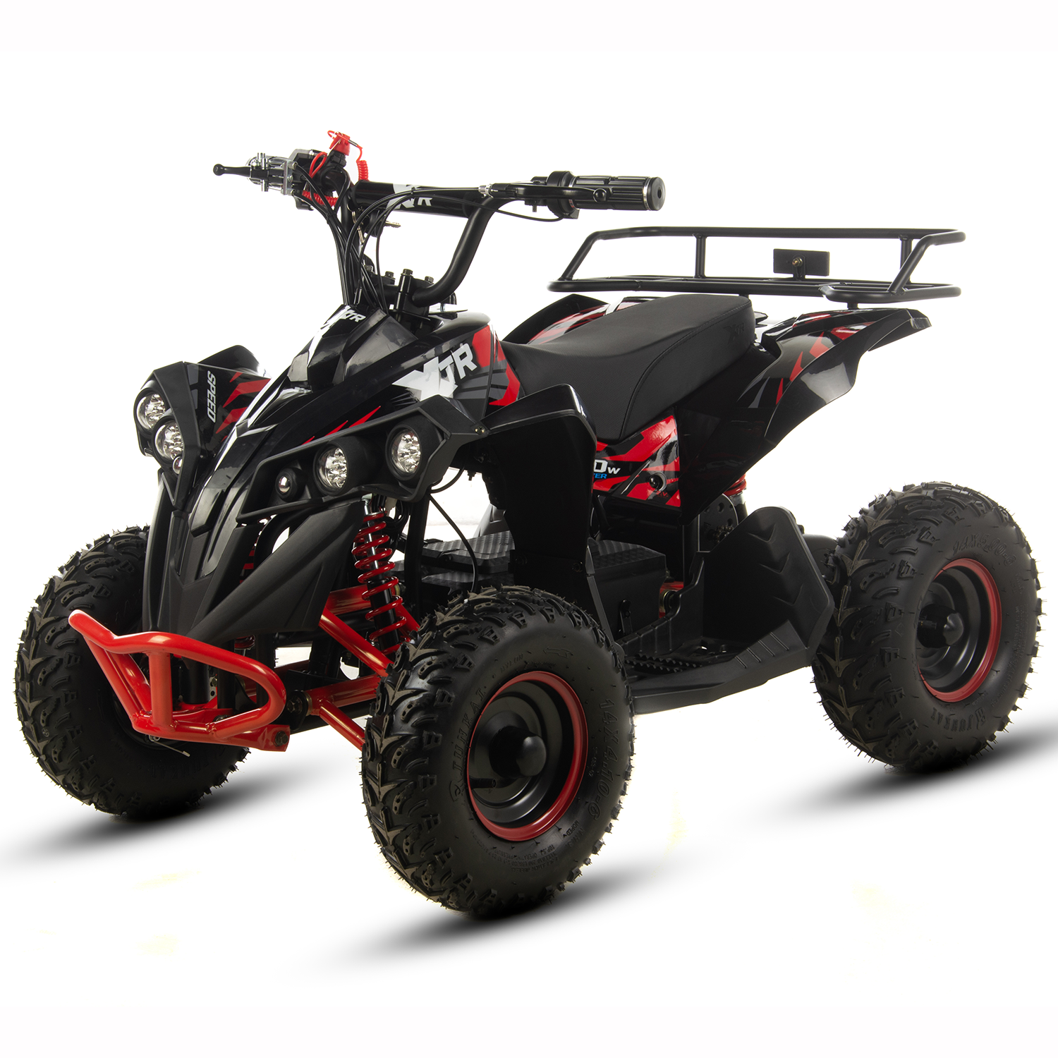 ATV electric copii XTR E-M12-6S 1000W, negru-roșu